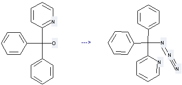 2-Pyridinemethanol, α,α-diphenyl- can be used to produce α,α'-Diphenyl-2-pyridylazidomethane  